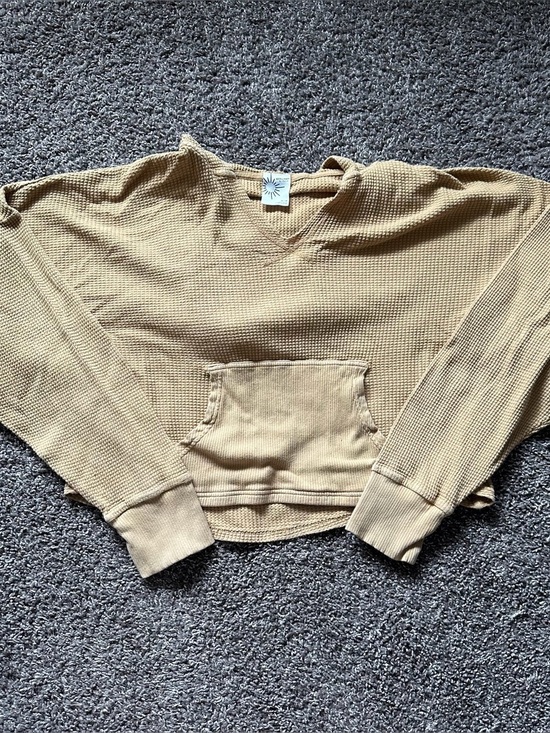 aerie Tops - Aerie OFFLINE Cropped Waffle Knit Hoodie Medium